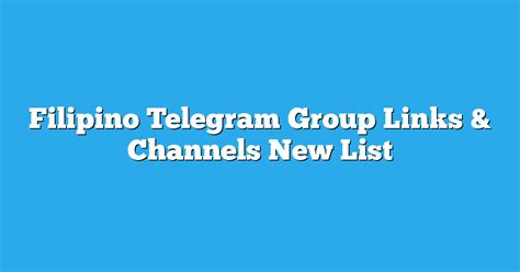 If that does not work, the best ways is to 1. . Telegram filipino group